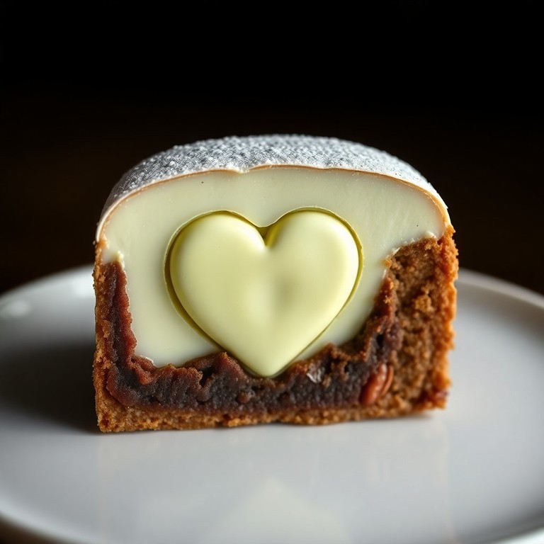 Gâteau Fondant Chocolat Blanc et Cœur Pistache en Croûte de Noix de Pécan