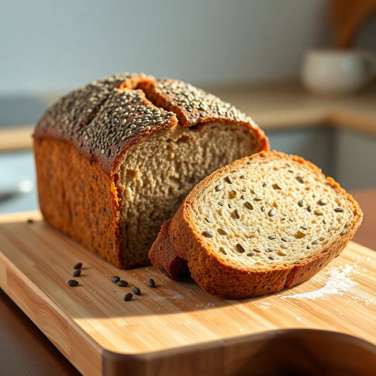 Fluffiges Chia-Samen-Dinkelbrot für einen flachen Bauch