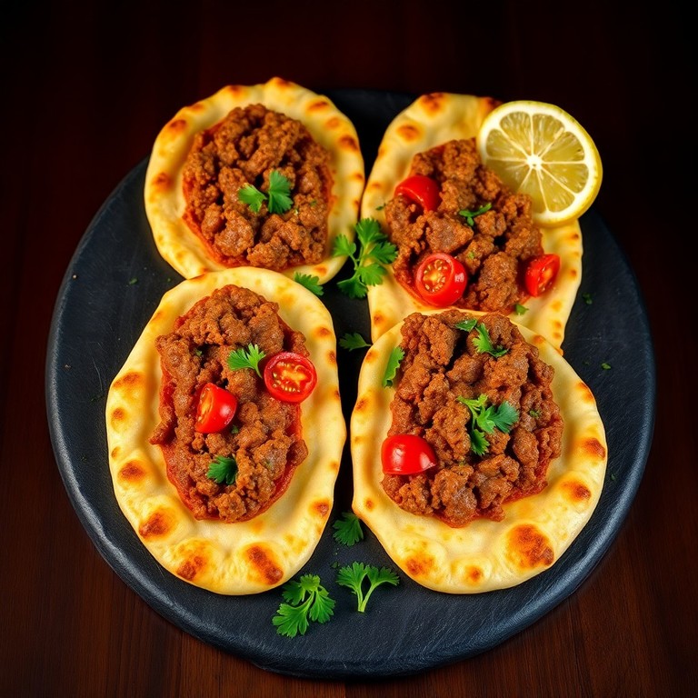 Lahmacun – Türkische Pizza mit würziger Fleischdecke