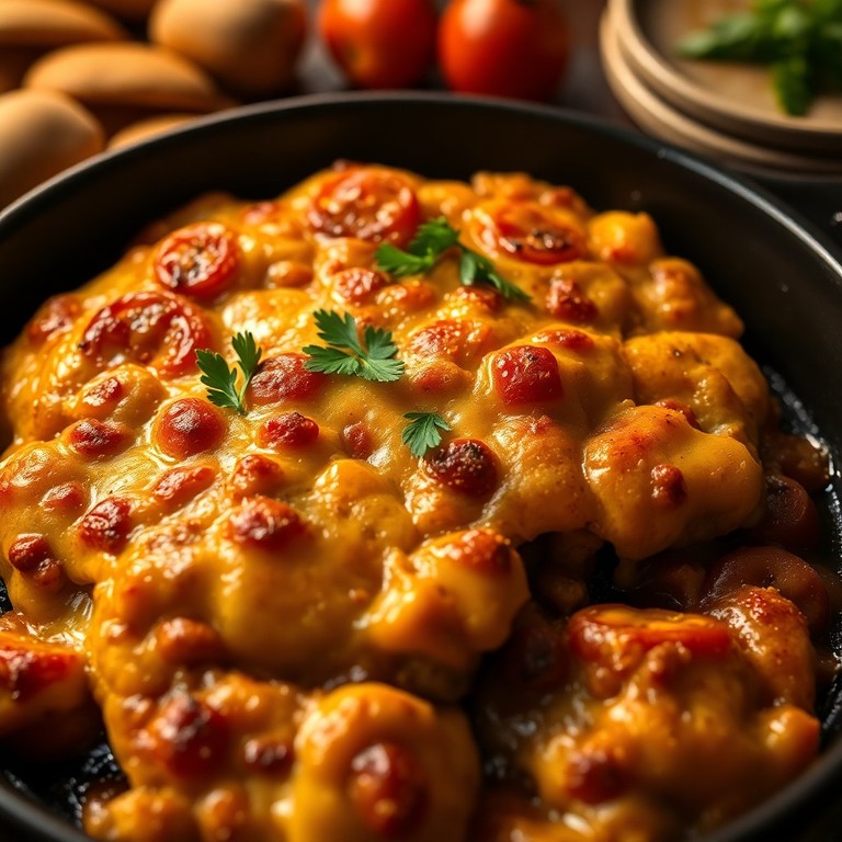 Запечённая Свинина с Помидорами и Сыром (По-домашнему)