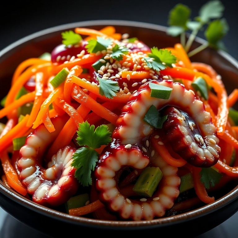 Würziger Asiatischer Oktopus-Salat mit Sesam