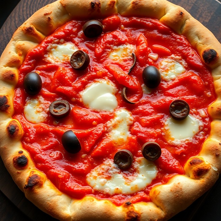 Pizza de Massa Fininha com Calabresa e Molho Rústico