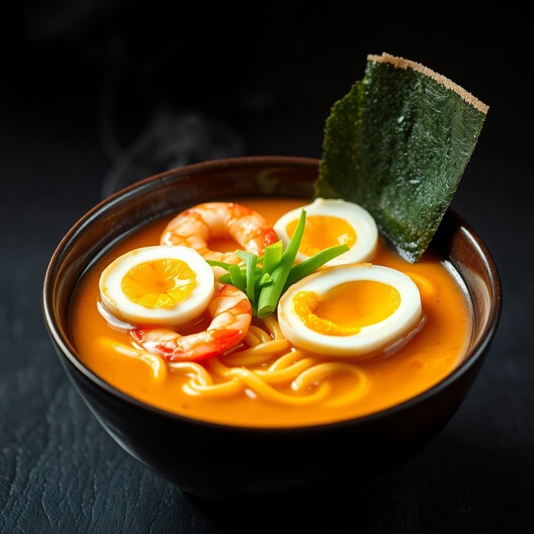 Ramen de Camarones Estilo Japonés con Jengibre