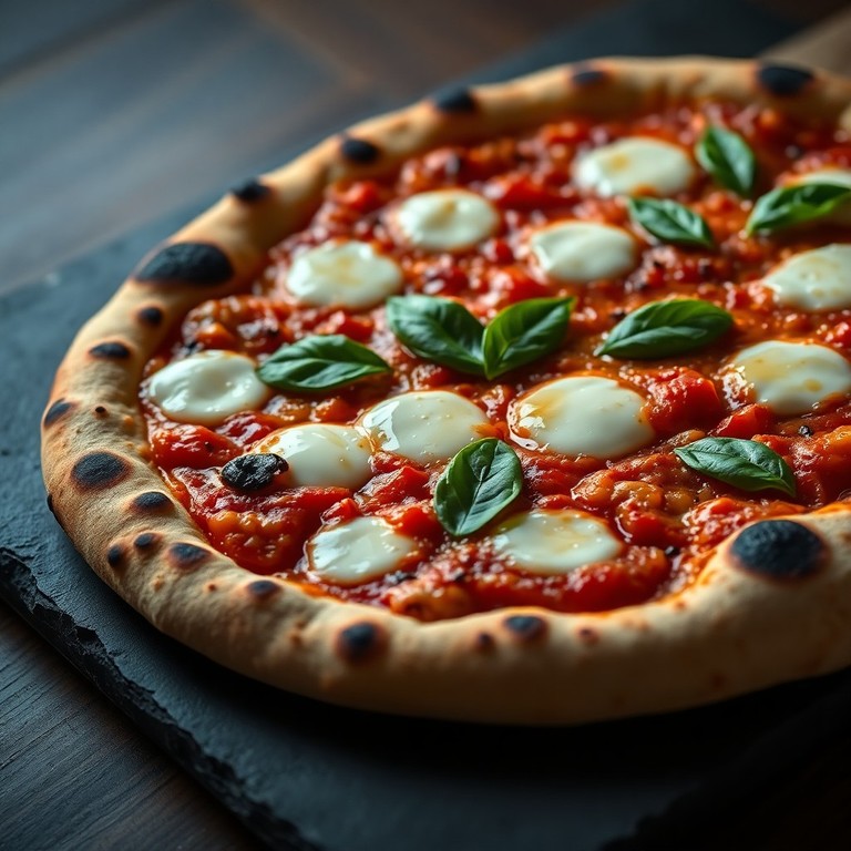 Pizza Artisanale à Pâte Levée Longue et Sauce Tomate Entière