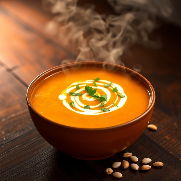 Soupe de Citrouille Rustique Épicée au Bouillon de Bœuf