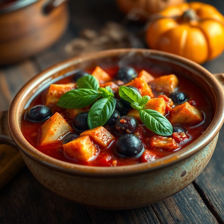 Langsam geschmorter Mediterraner Gemüse-Eintopf (Crockpot)