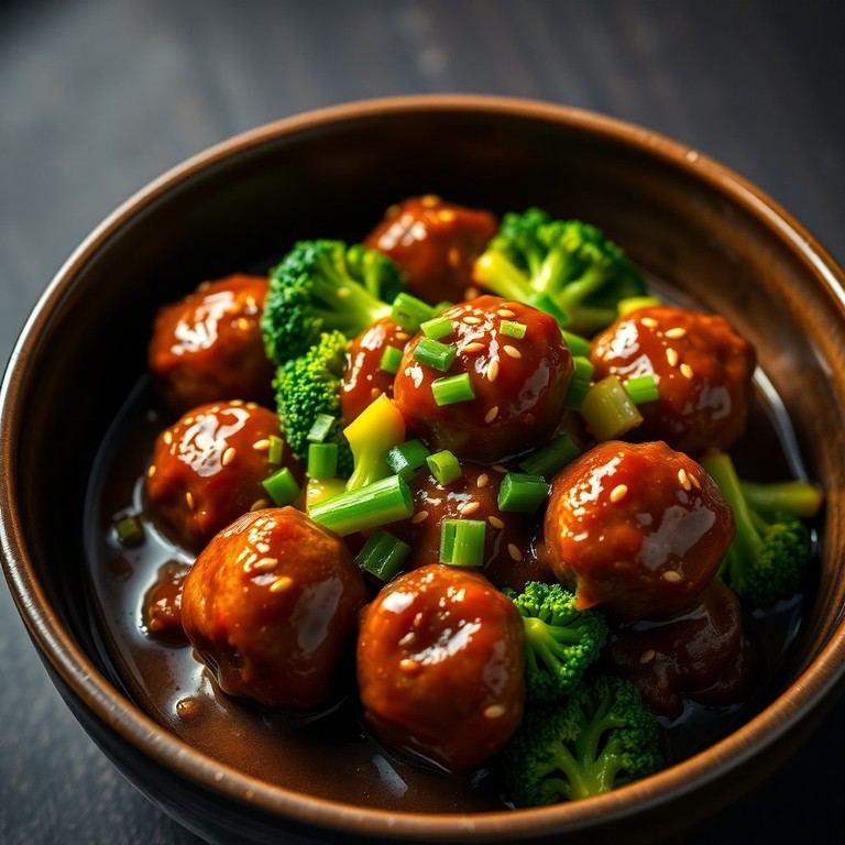 Crispy Garlic Broccoli and Meatball Stir-Fry (Brokoli Pentol)