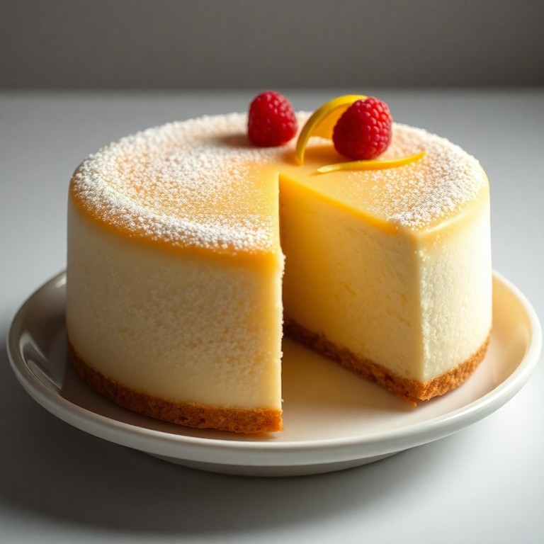Veganer Fruchtiger Yuzu-Cotton Cheesecake