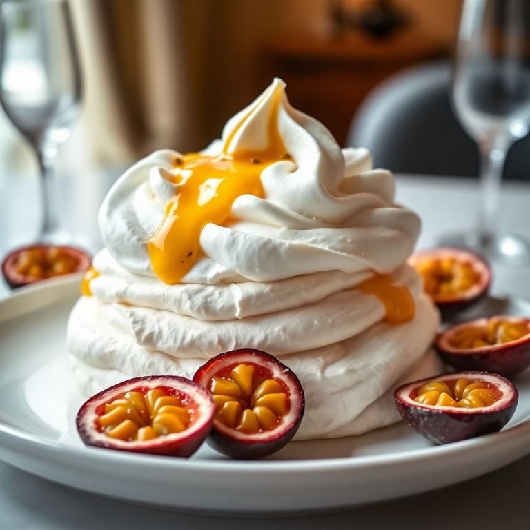 Pavlova de Maracuyá y Crema