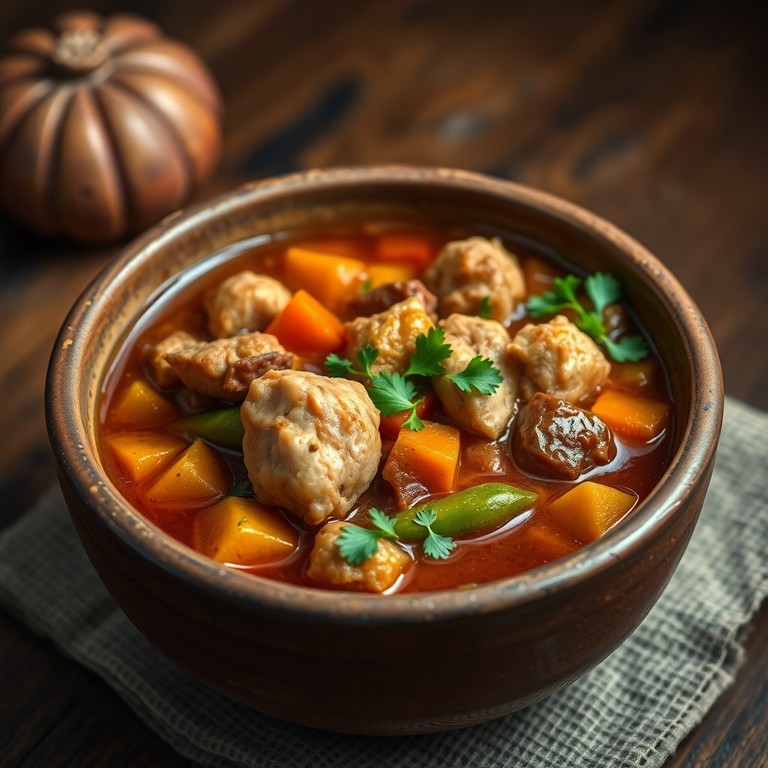 Guiso de Pavo Reconfortante con Menestra de Legumbres