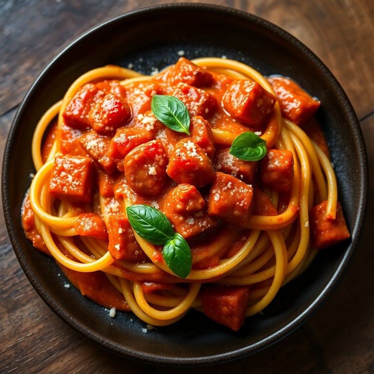 Molho de Tomate Cremoso com Calabresa e Alho