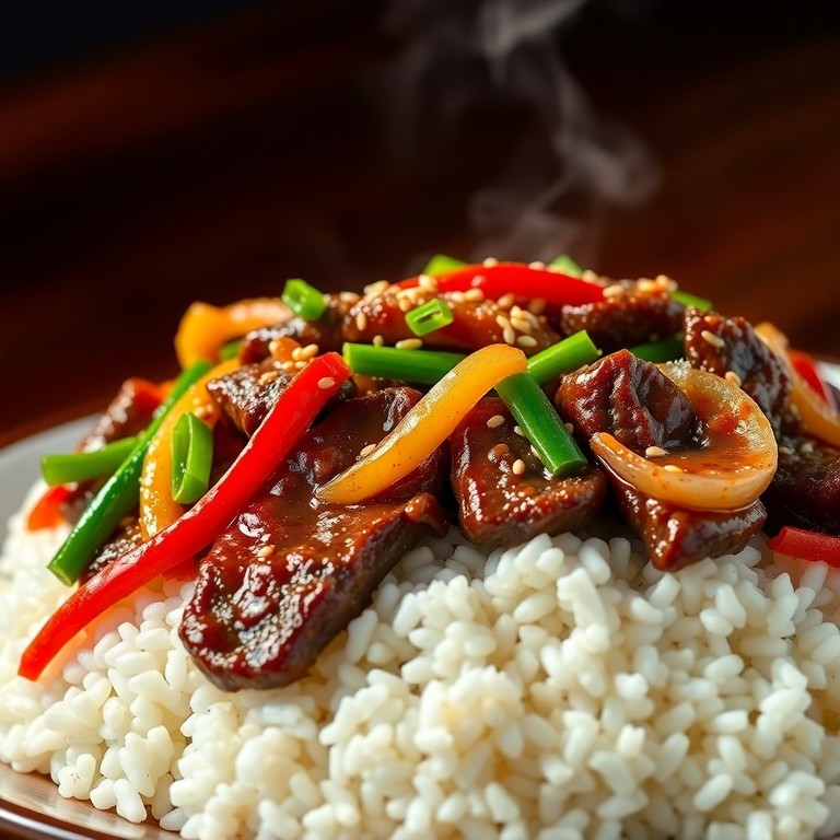 Classic Pepper Steak Stir-Fry with Jasmine Rice