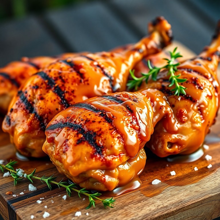 Grill-Huhn mit Honig-Senf-Marinade