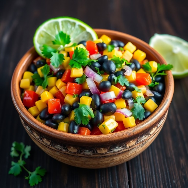 Pikanter Mexikanischer Bohnen-Salat mit Limetten-Koriander-Dressing