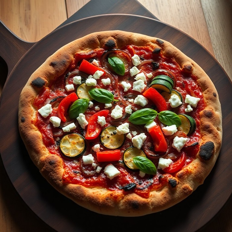 Vollwertige Ofen-Gemüse-Pizza mit knusprigem Vollkornboden