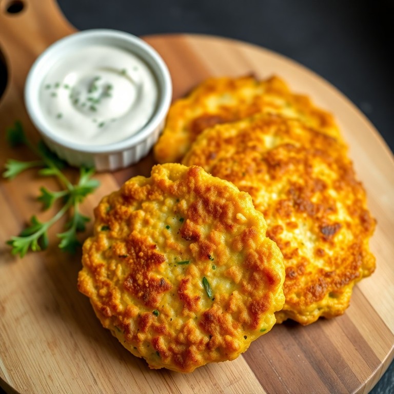 Knusprige Gemüse-Leibchen mit frischem Kräuter-Dip