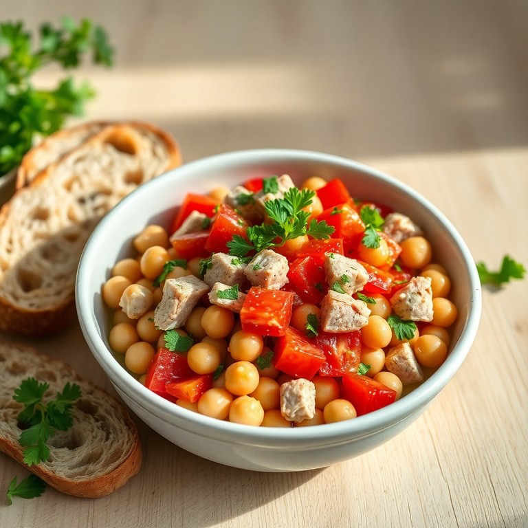 Mediterraner Thunfisch-Kichererbsen-Salat