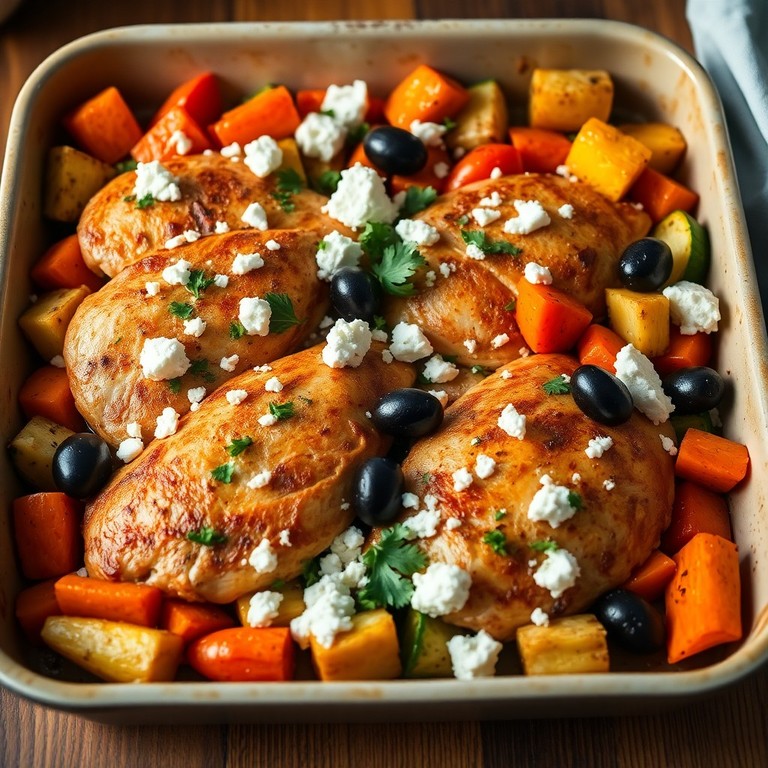 Mediterrane Kip en Groenten Ovenschotel met Feta
