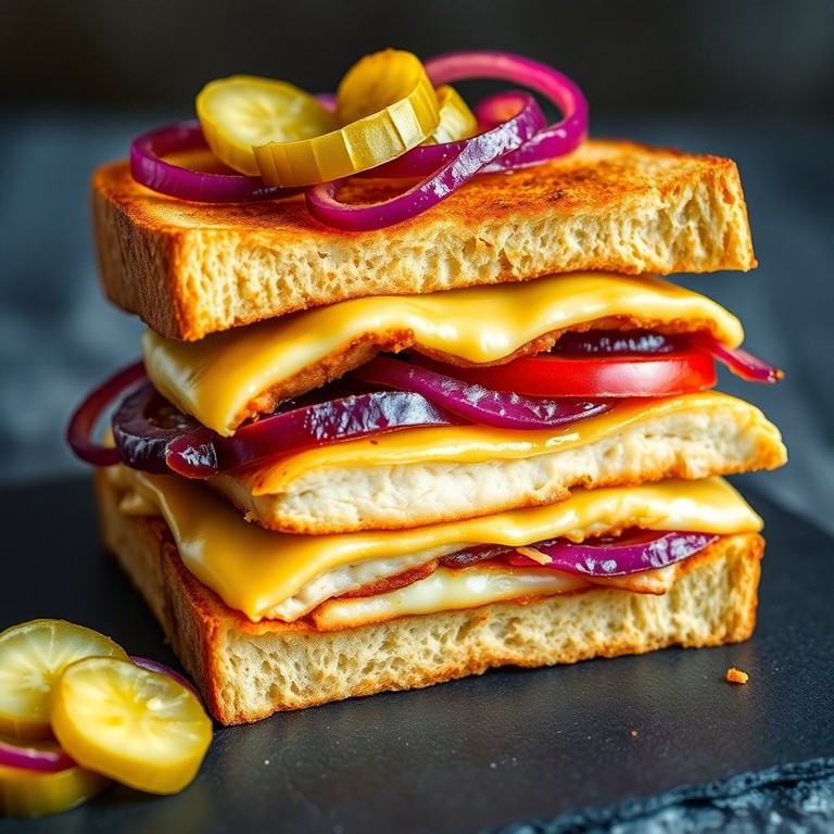 Sanduíche Gourmet de Frango com Mostarda e Picles