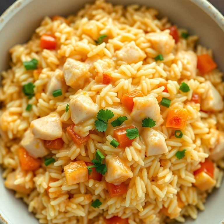 Riz Basmati Crémeux aux Légumes, Cœurs de Palmier et Poulet