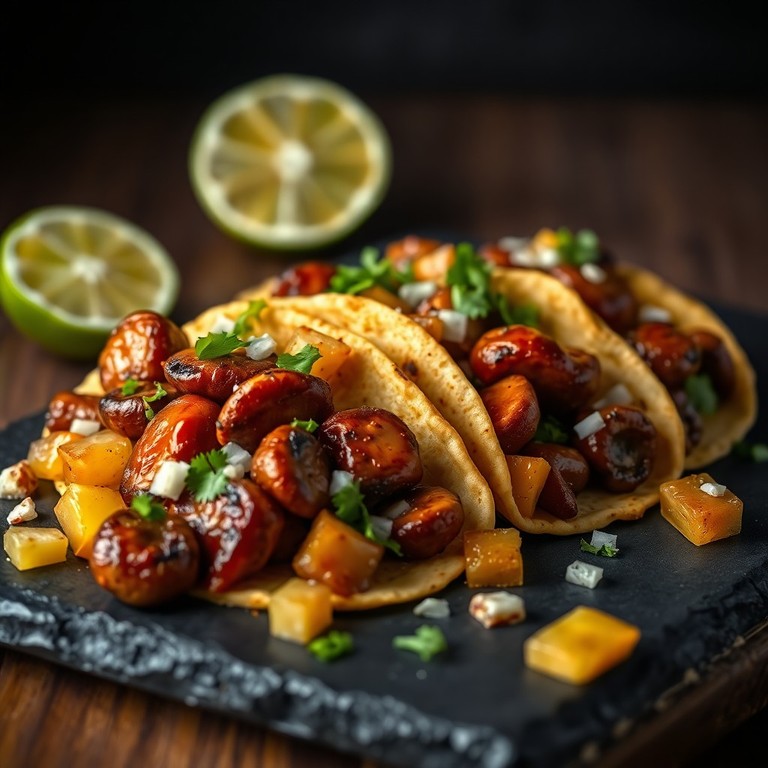 Tacos de Champiñones al Pastor Vegetarianos