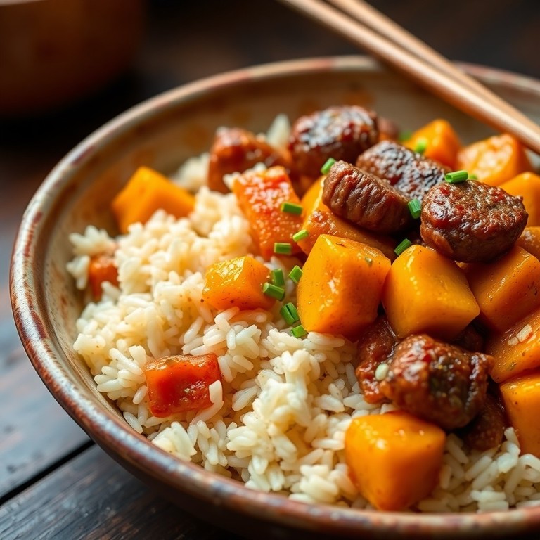 Riz Thaï aux Saucisses Parfumées au Fenouil et Butternut