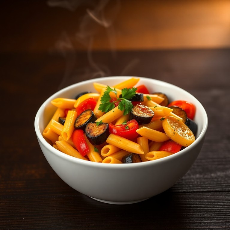 Mediterrane Gemüsepfanne mit Kräuter-Pasta