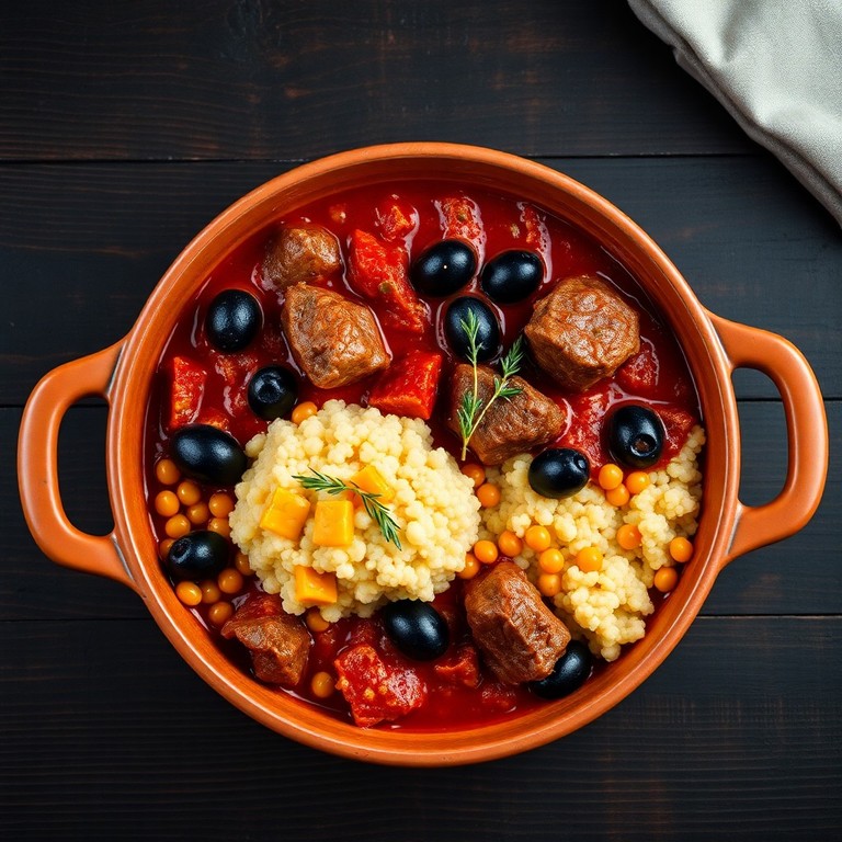 Sauté de Veau aux Olives et Lentilles Corail en Sauce Provençale