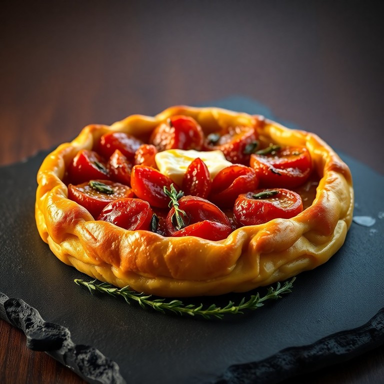 Tarte Tatin Salée aux Tomates Confites et Fromage de Chèvre