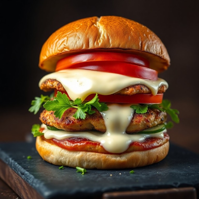 Hambúrguer Gourmet de Frango com Requeijão Cremoso e Wapp