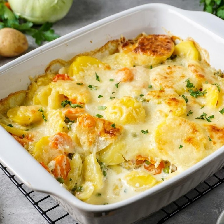 Kartoffelauflauf mit Gemüse