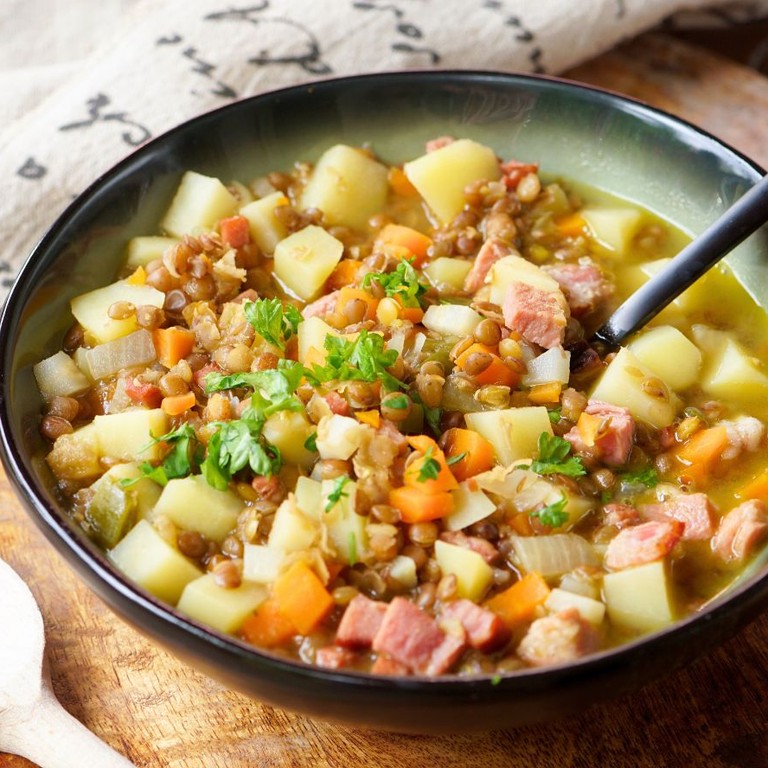 Linseneintopf mit Kassler nach Omas Rezept