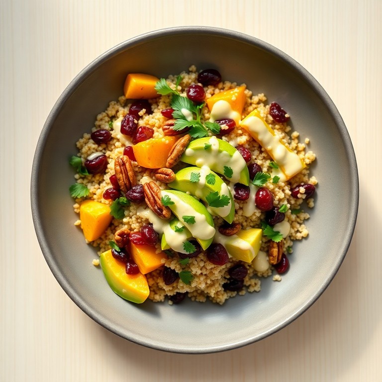 Salade de Quinoa et Patates Douces Blanches Rôties