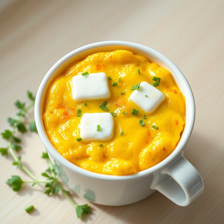 Omelete de Micro-ondas Rápida com Queijo e Ervas