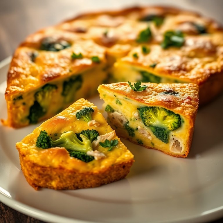Quick Baked Chicken and Broccoli Frittata
