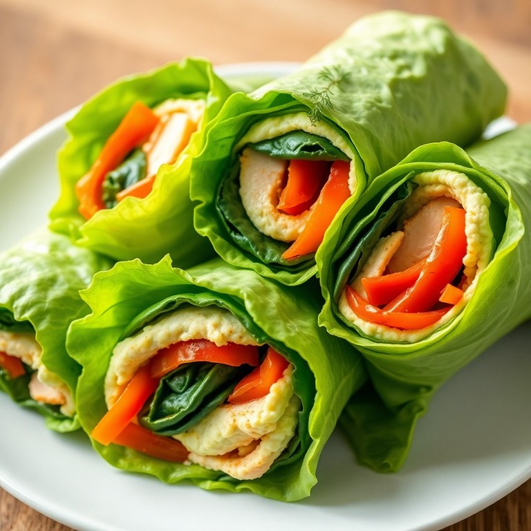 Wraps Frescos de Pavo y Espinacas con Hummus de Pepino