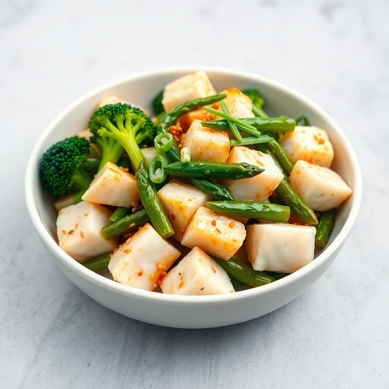 Salteado de Bacalao y Verduras Ligeras al Jengibre