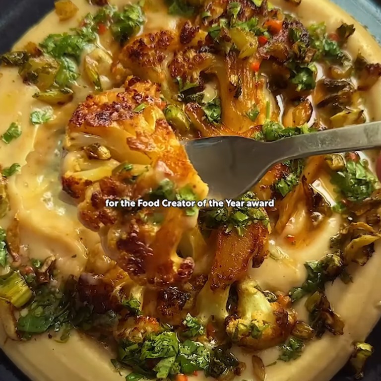 Blumenkohlsteak mit Bohnenpüree