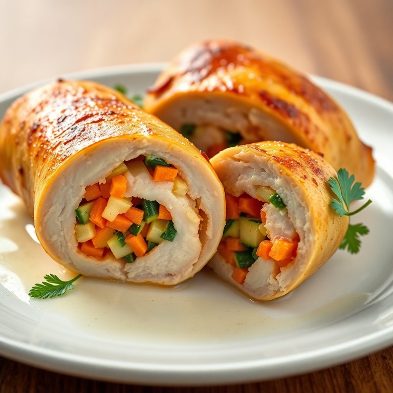 Pechuga de Pavo Rellena de Calabacín y Zanahoria al Horno