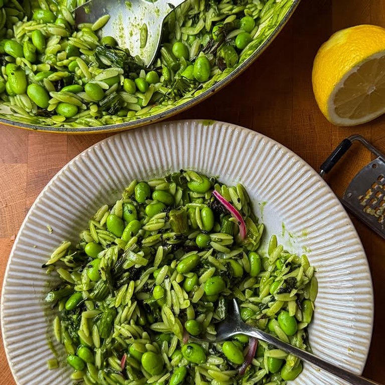Edamame Orzotto