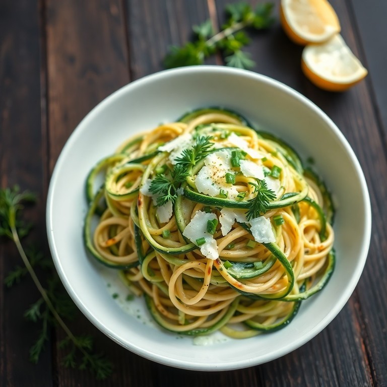 Koolhydraatarme Pasta van Gegrilde Courgette en Venkel