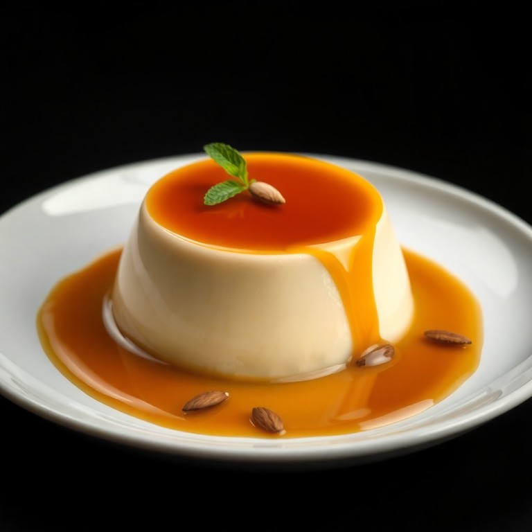 Silky Vegan Almond Flan with Caramel Drizzle