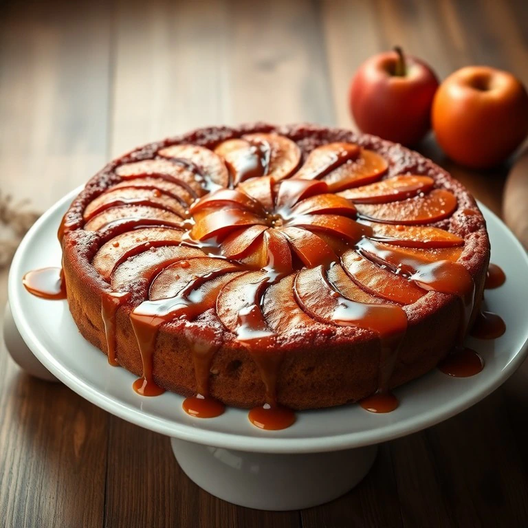 Apple Spice Caramel Upside-Down Cake