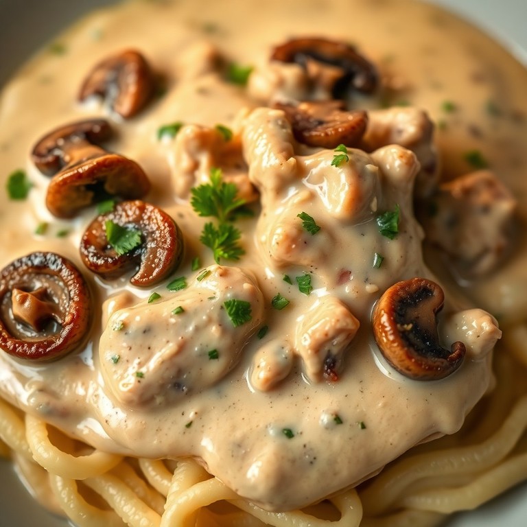 Instant Pot Creamy Mushroom and Chicken Thigh Ragout with Lentils