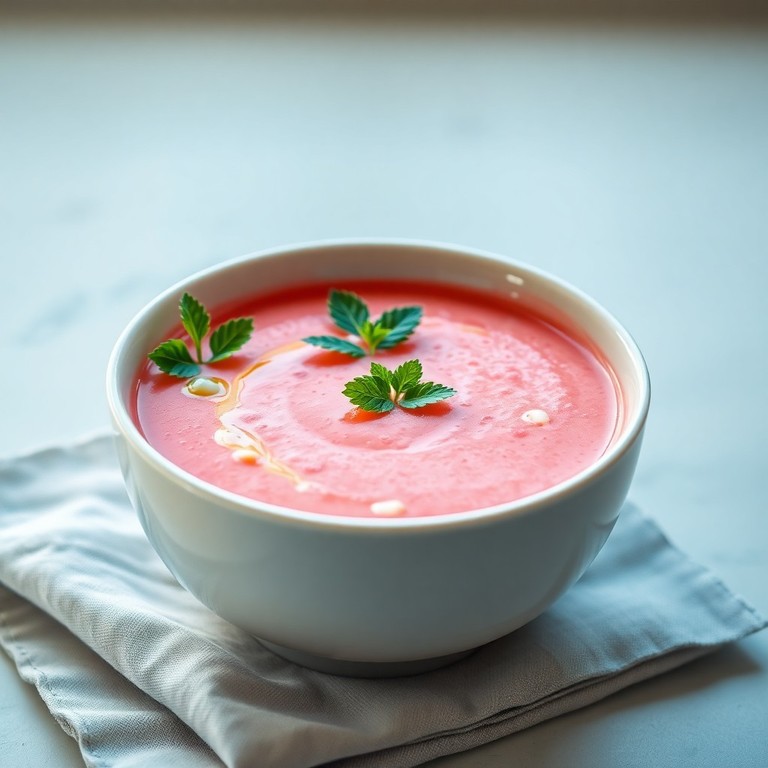 Chilled Watermelon Gazpacho with Mint and Feta