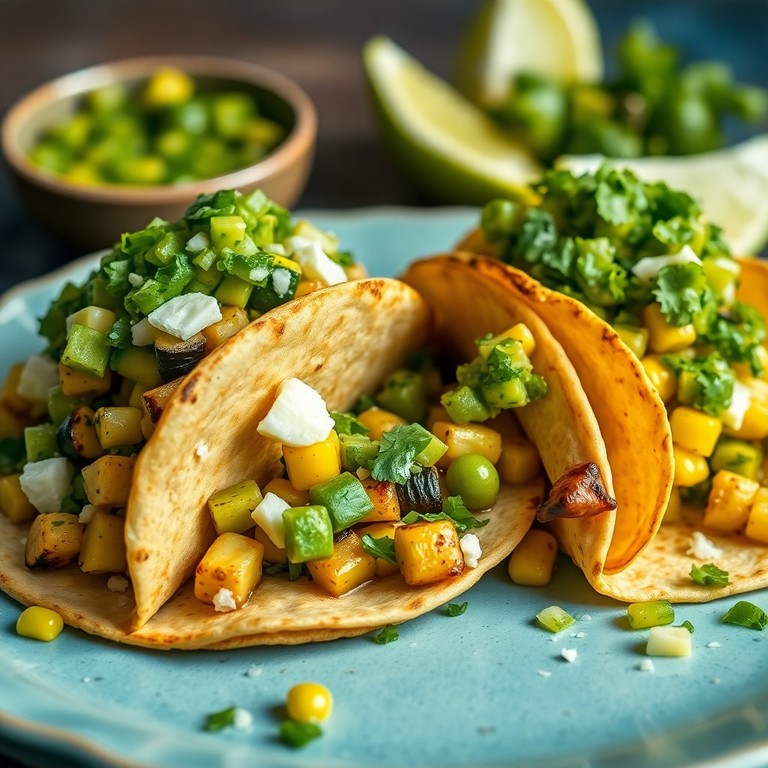 Calabacita Tacos with Zesty Cilantro Lime Salsa