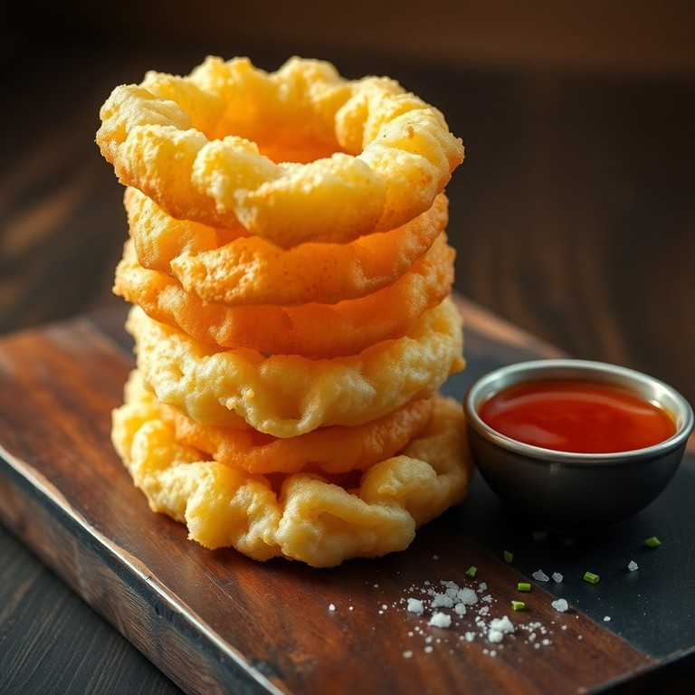 Delicate Tempura-Style Onion Rings with Club Soda
