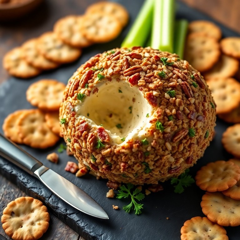 Gourmet Smoked Gouda and Bacon Cheese Ball