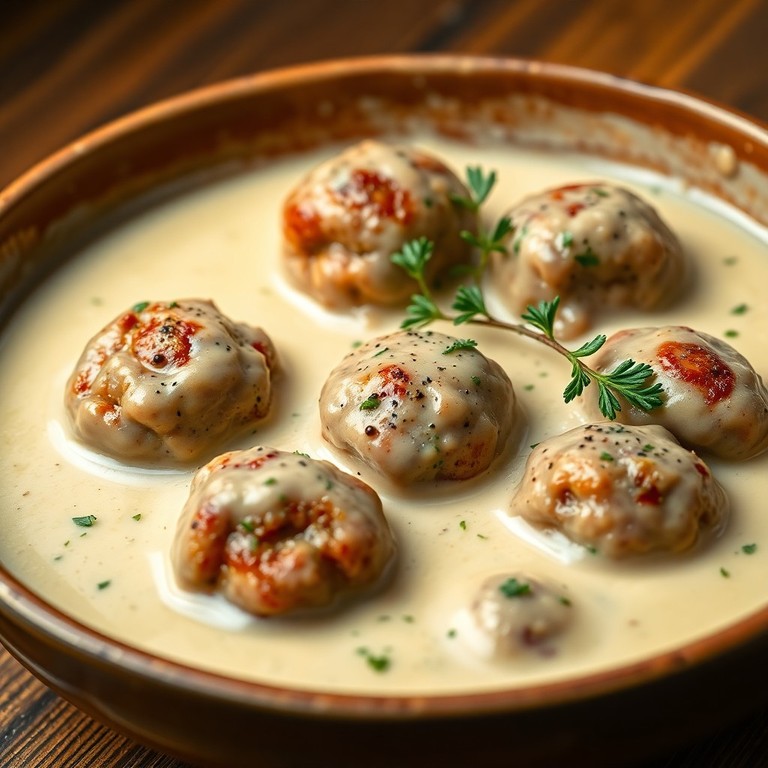 Almôndegas Suculentas ao Molho Cremoso de Natas