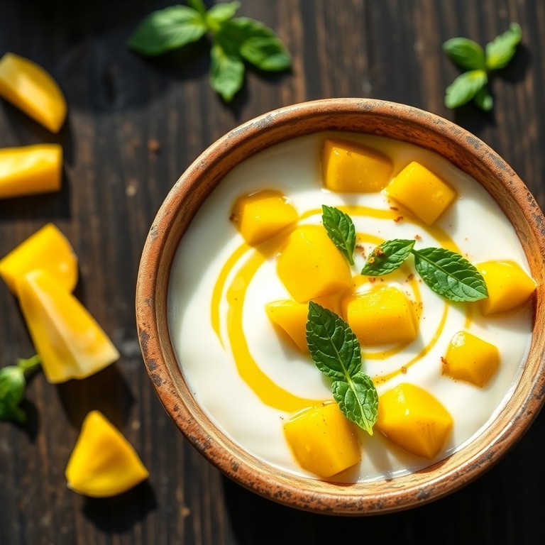 Mango-Minz-Reise mit Kokosjoghurt